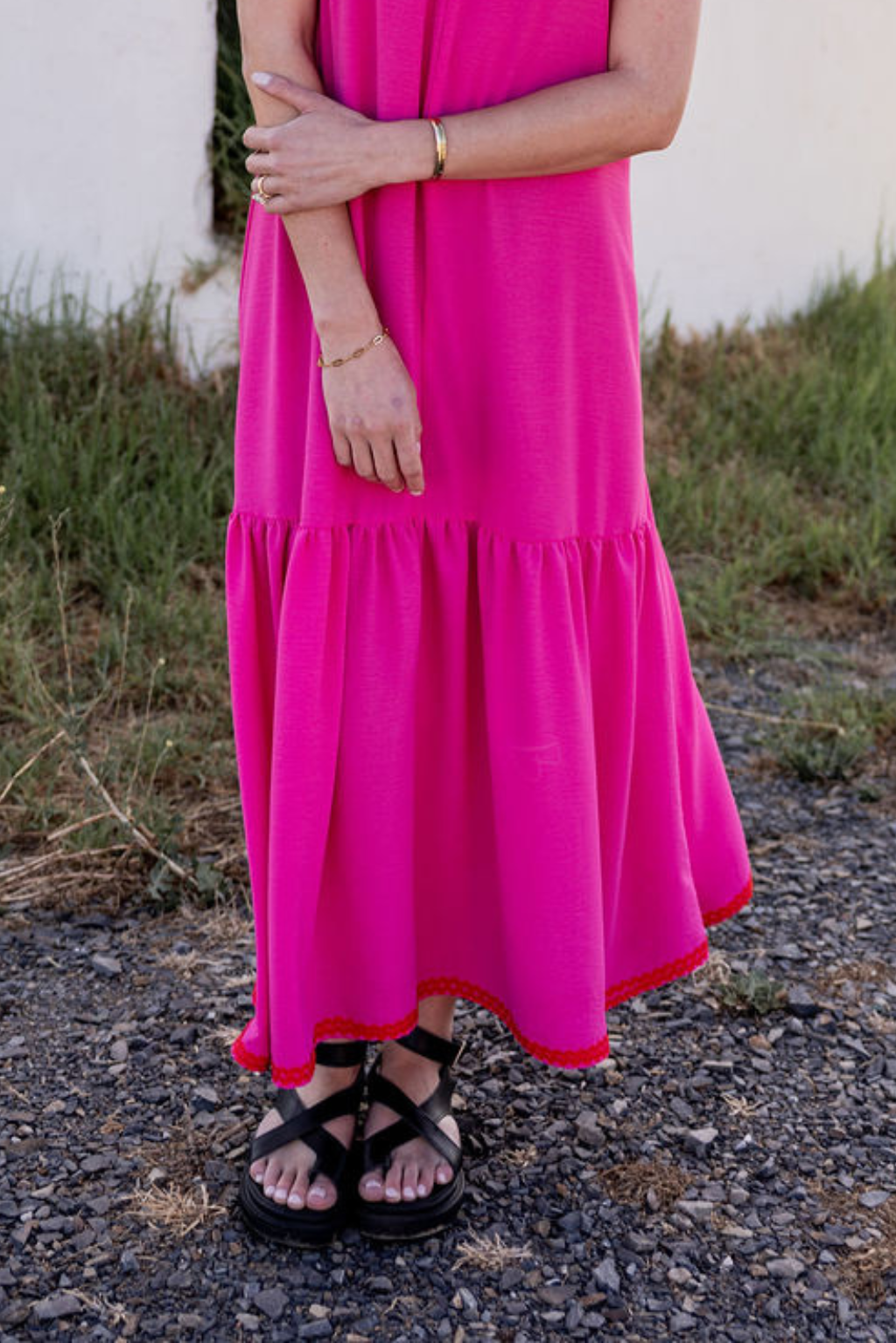 Bow Pop Pink Maxi