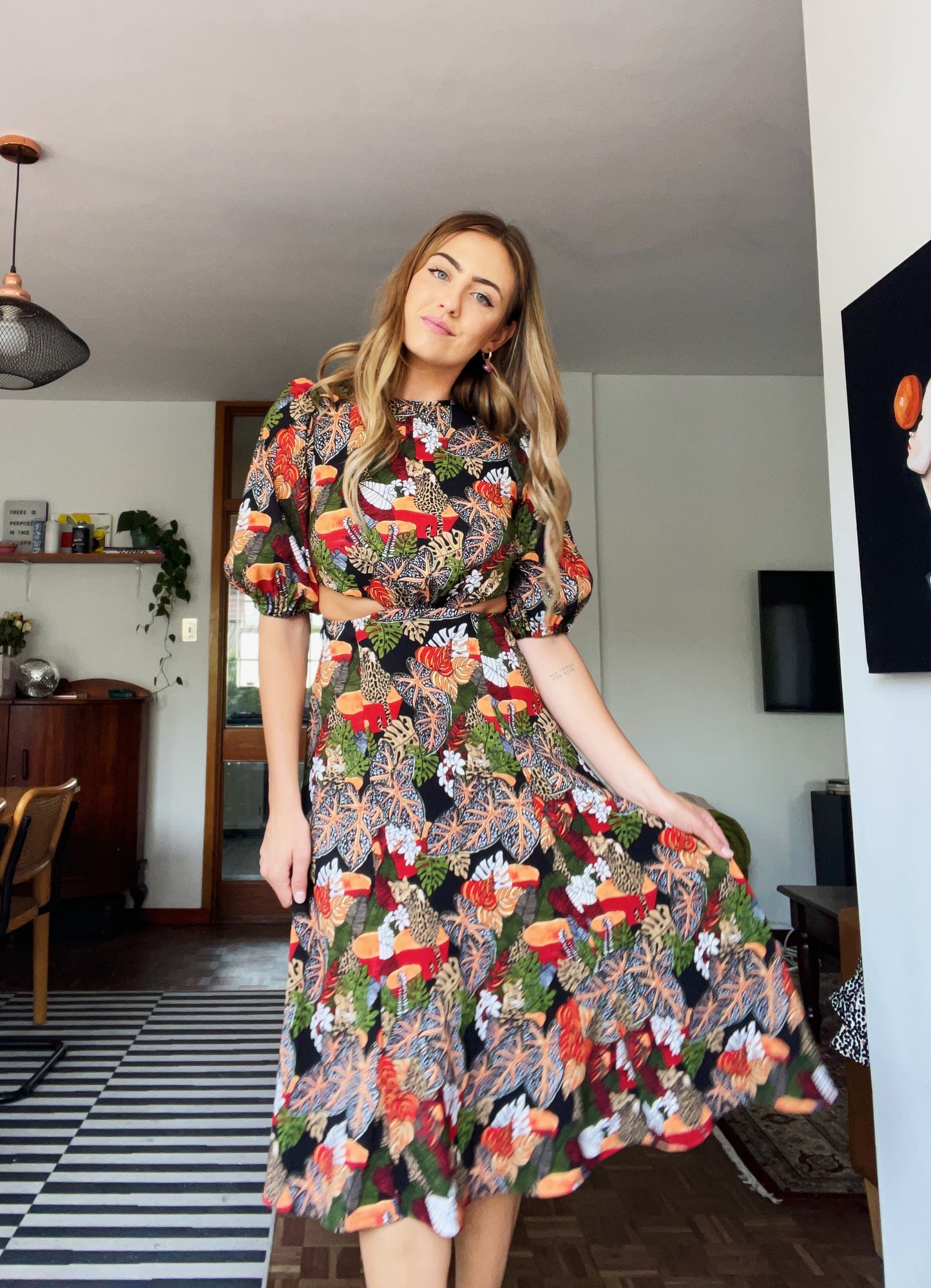 SAFARI CUT-OUT DRESS