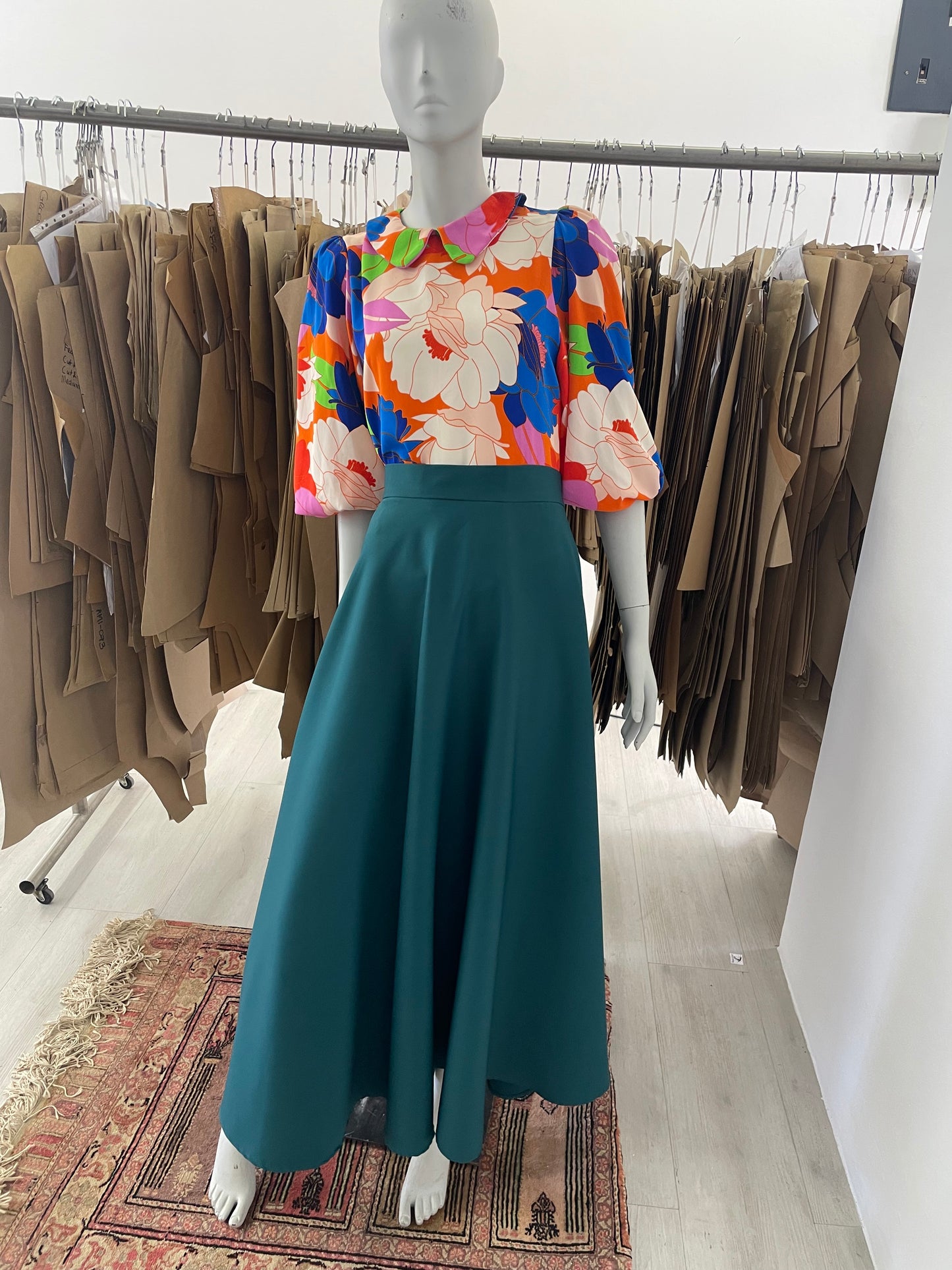 Emerald formal skirt