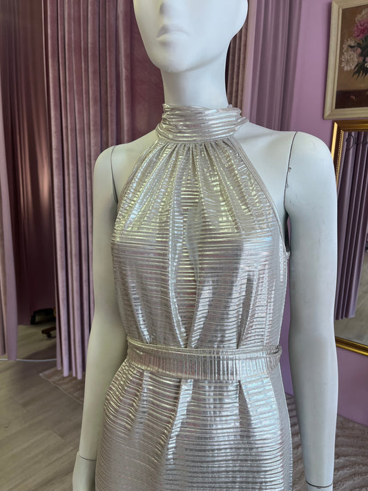 HEIKE DRESS IN SILVER