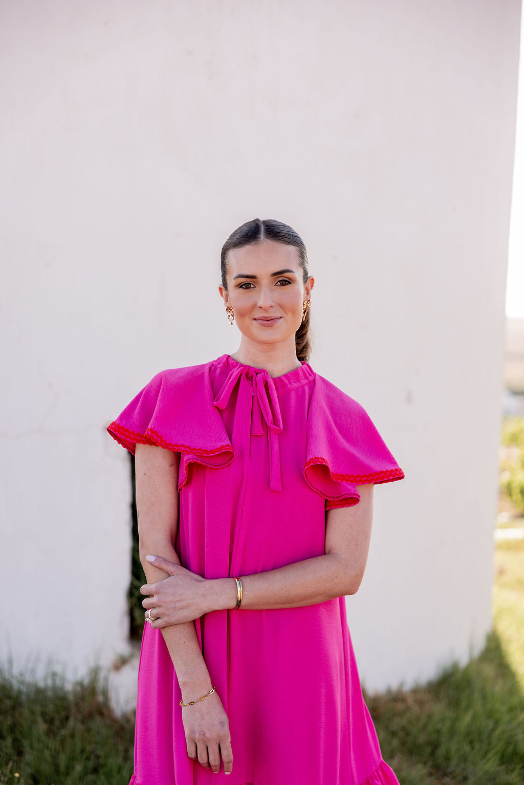 Bow Pop Pink Maxi
