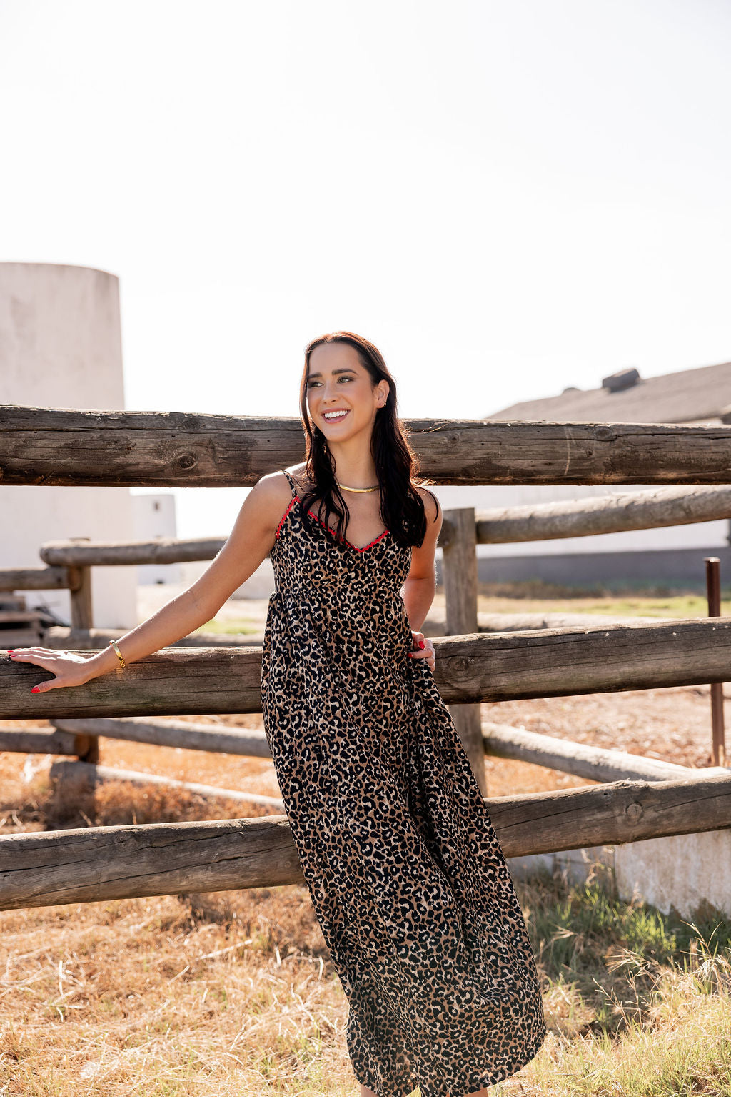 Leopard Sunset Slip Maxi
