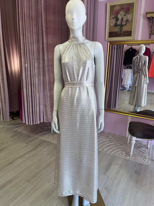 HEIKE DRESS IN SILVER