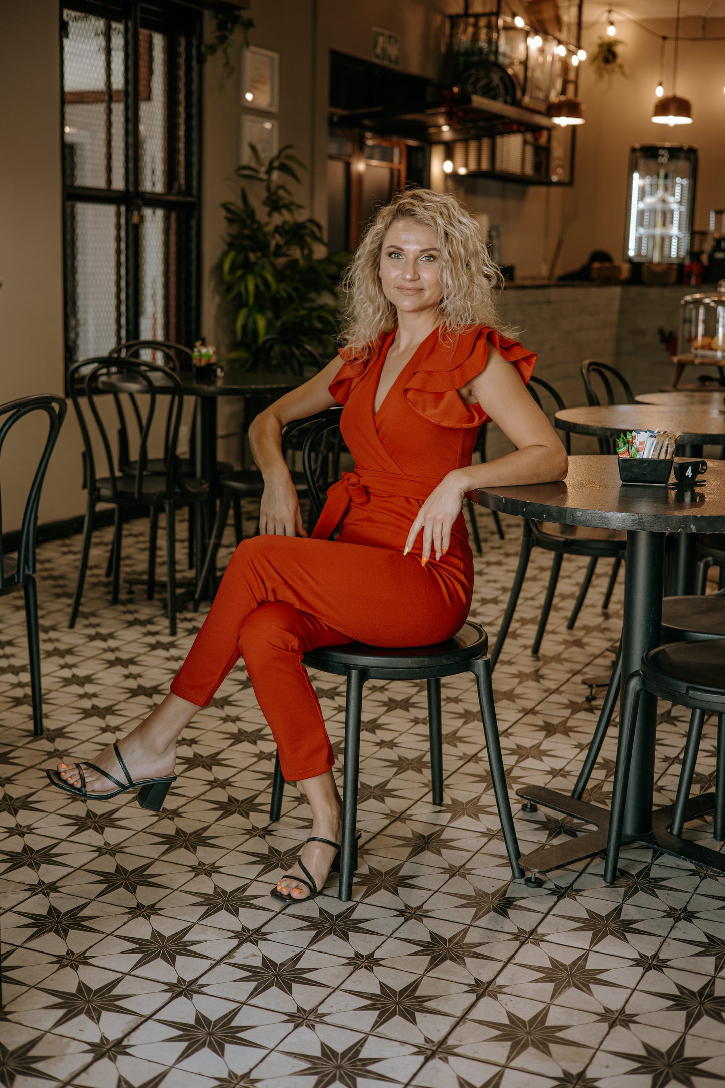 IZA JUMPSUIT IN RED