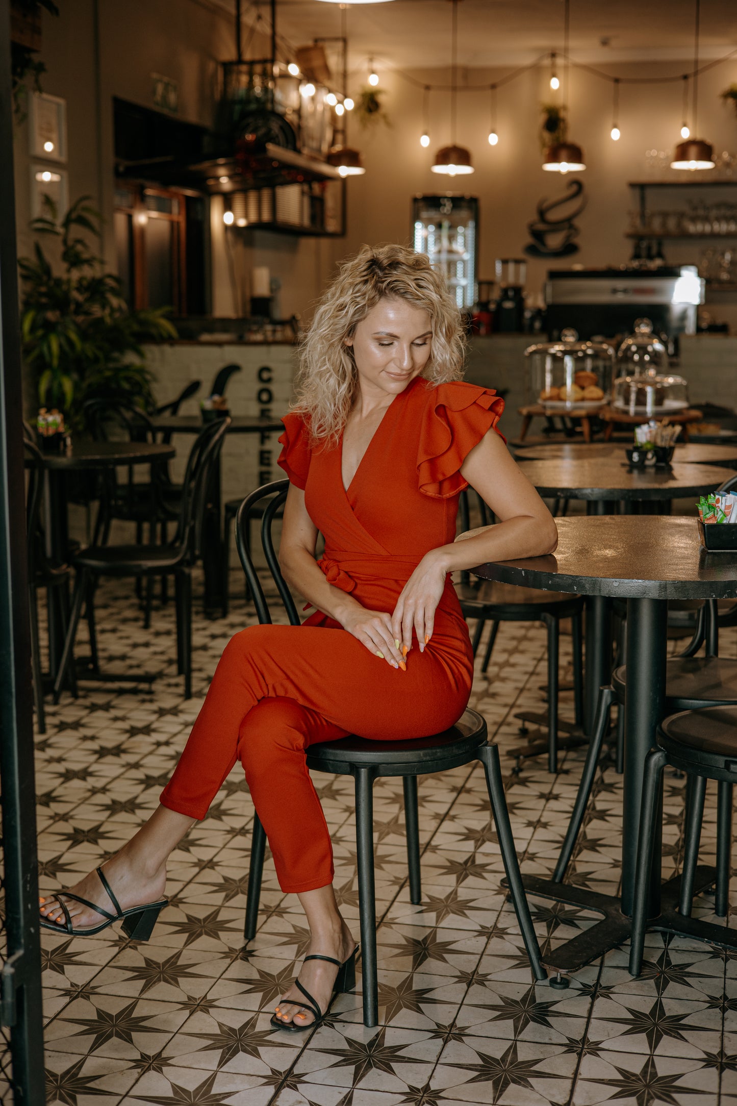 IZA JUMPSUIT IN RED