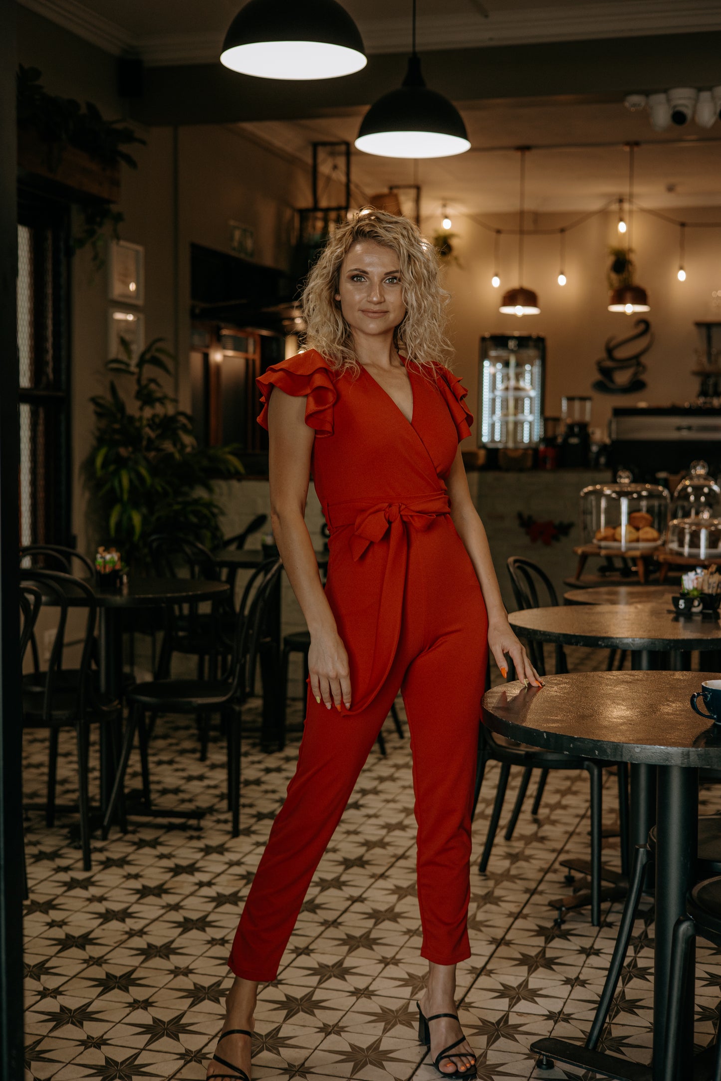 IZA JUMPSUIT IN RED