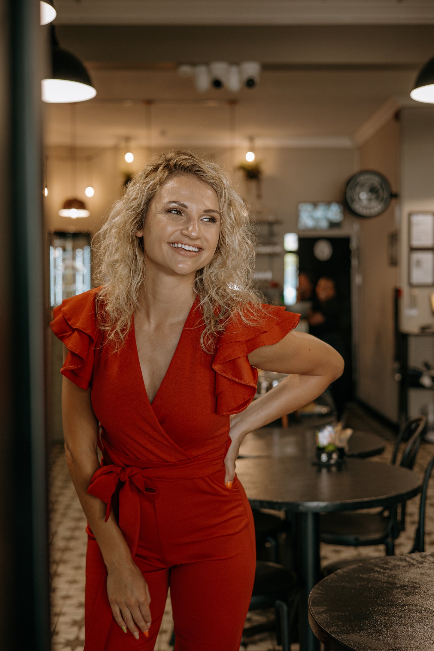 IZA JUMPSUIT IN RED