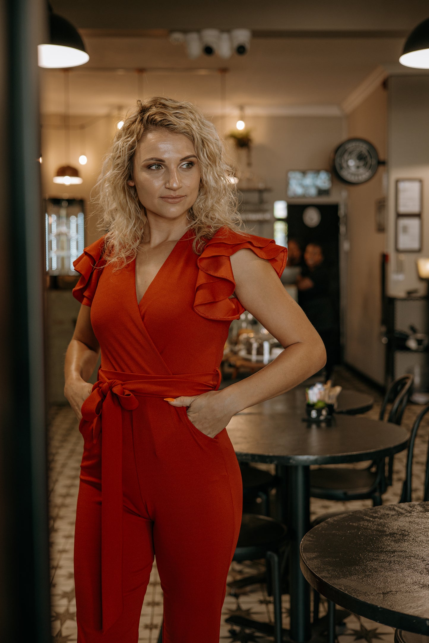 IZA JUMPSUIT IN RED