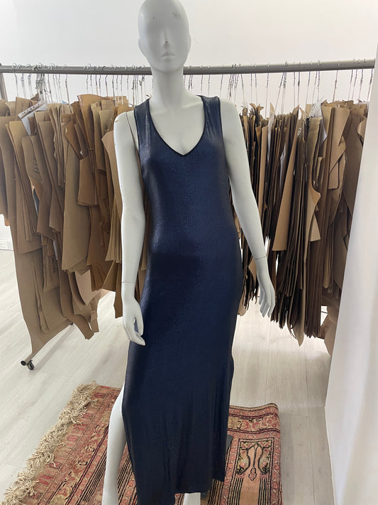 Midnight blue sequins dress