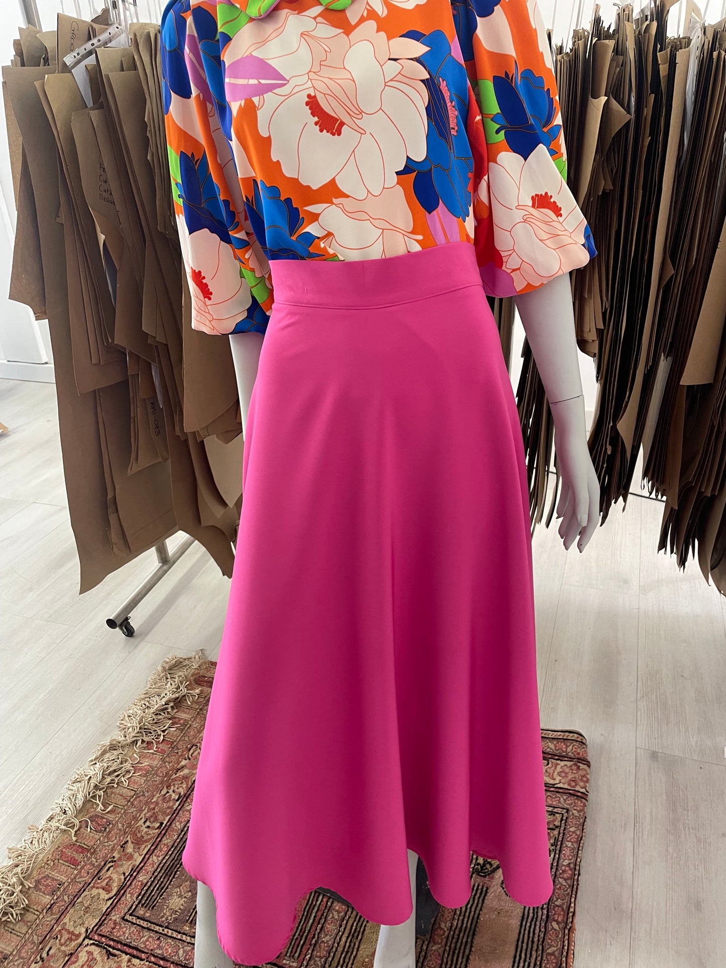 Formal pink skirt