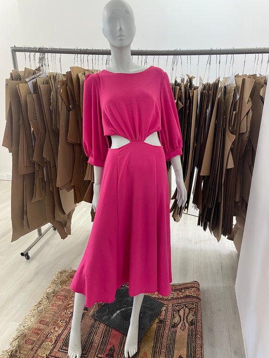 Pink cut-out dress