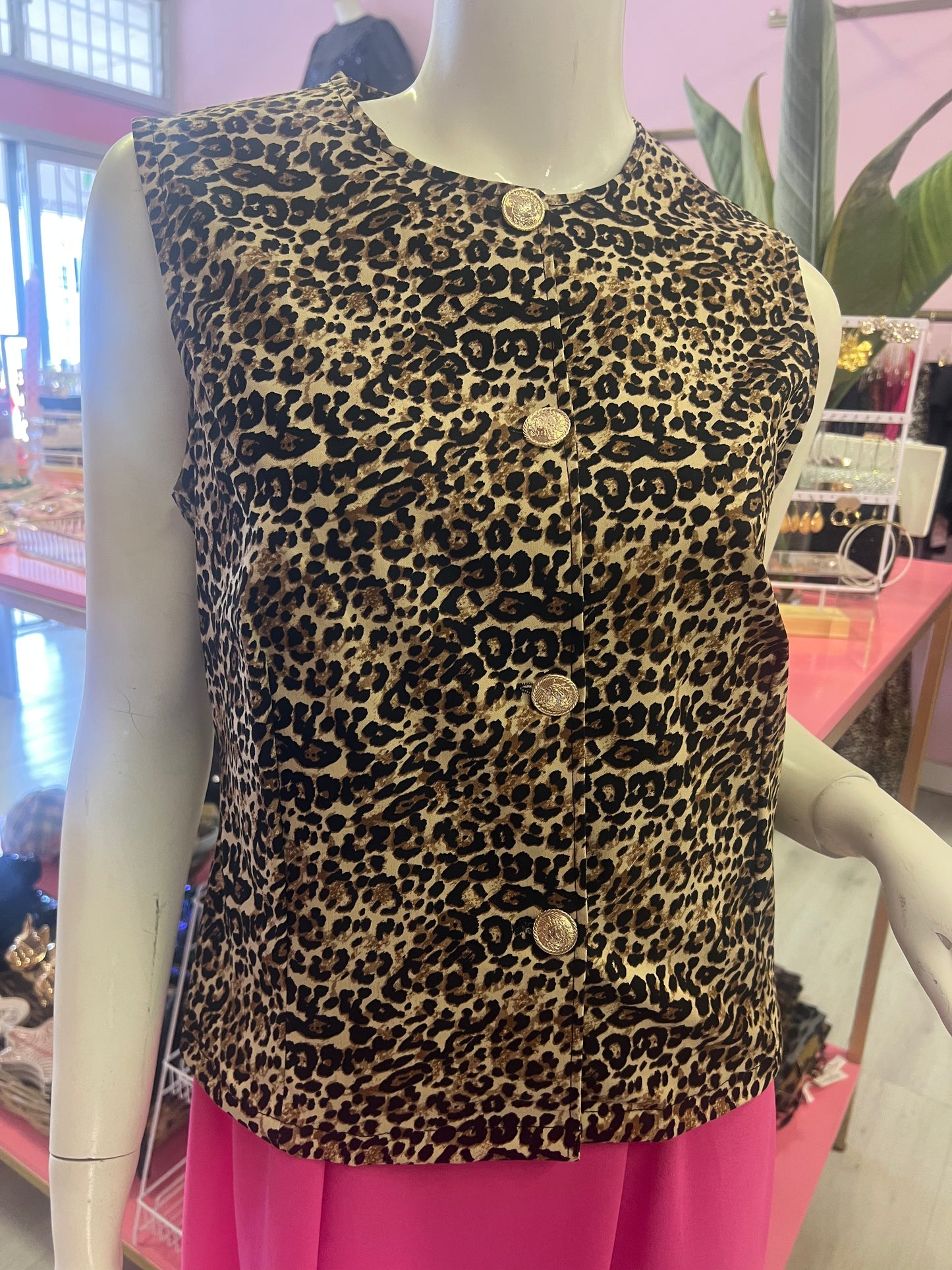 Classic Waistcoat in Leopard