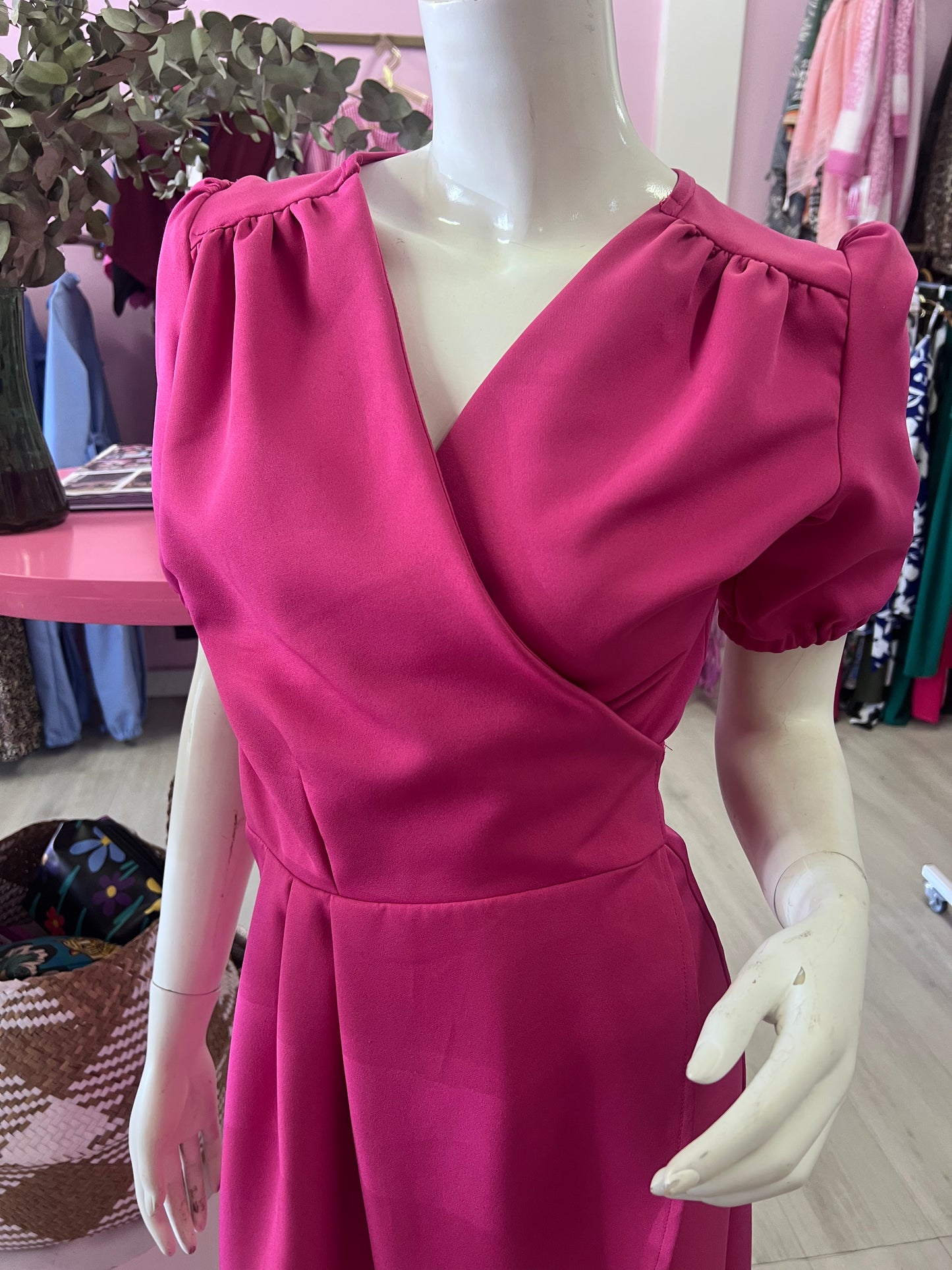 Short Sleeved Wrap Dress