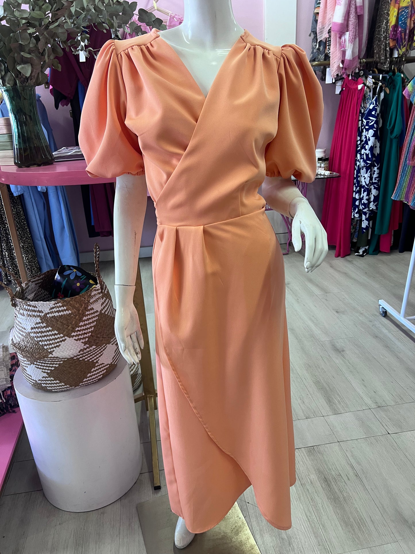 Short Sleeved Wrap Dress