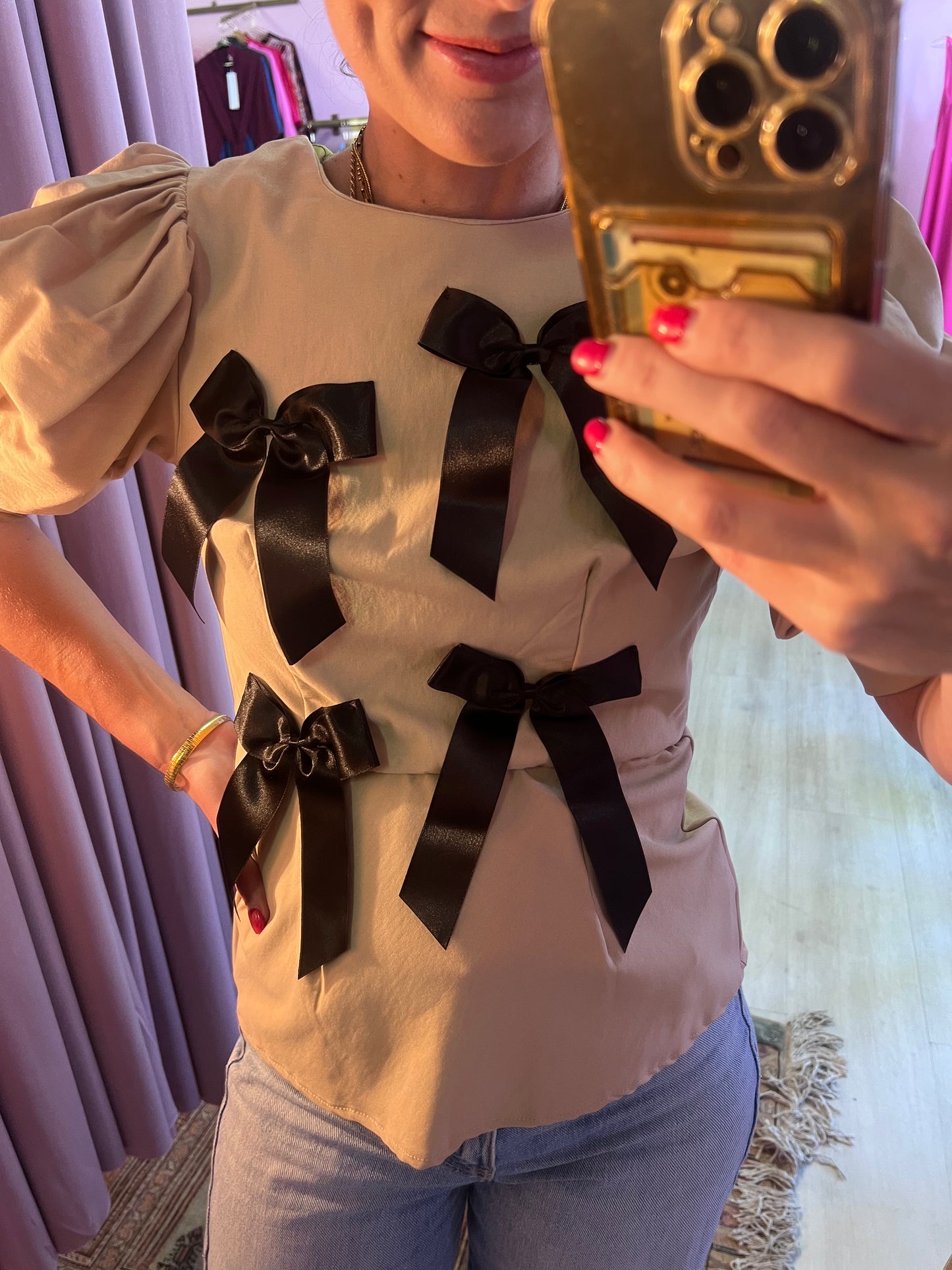 Black Bow Top