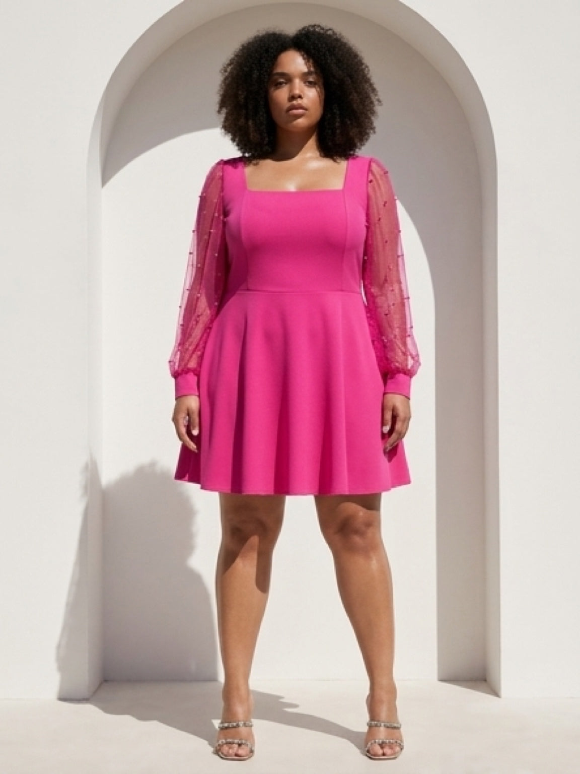 Pink Pearl Mini Dress